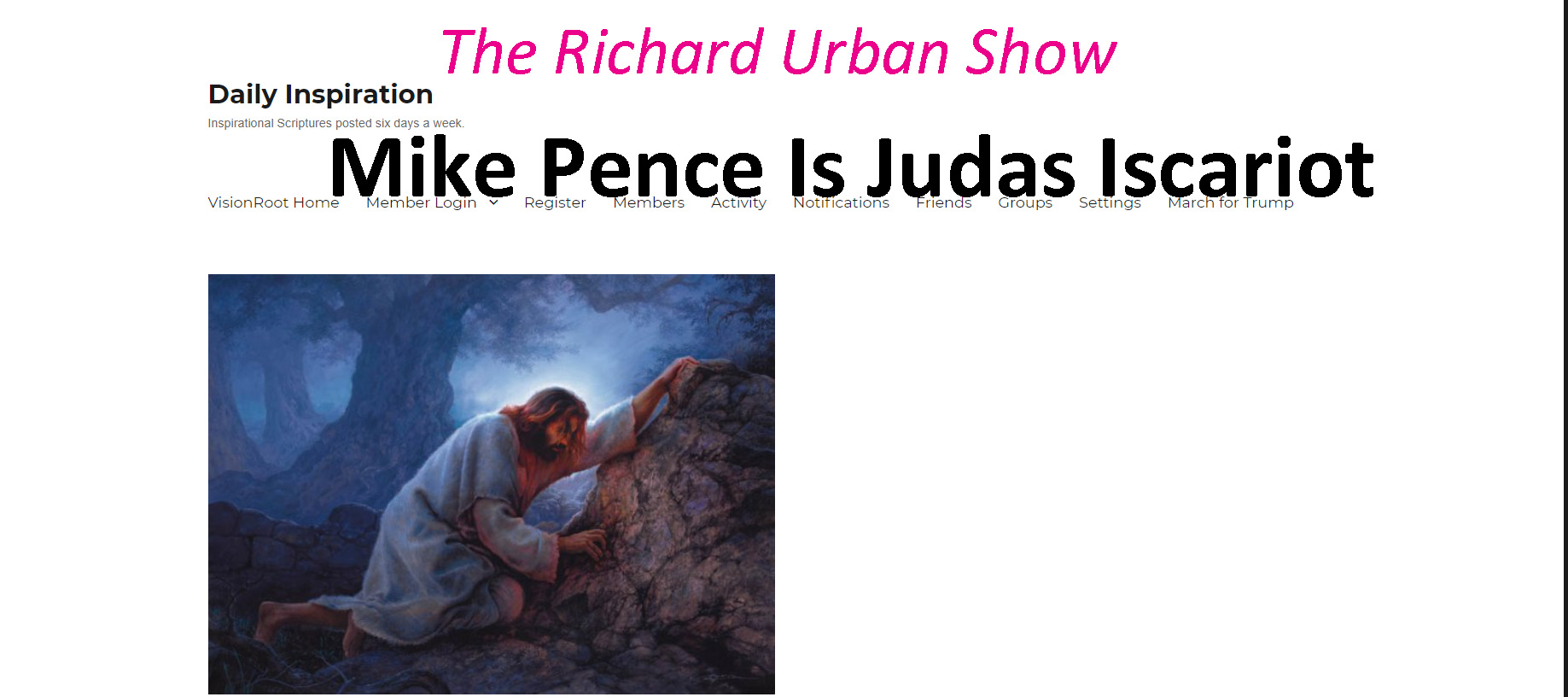 Mike Pence Is Judas Iscariot