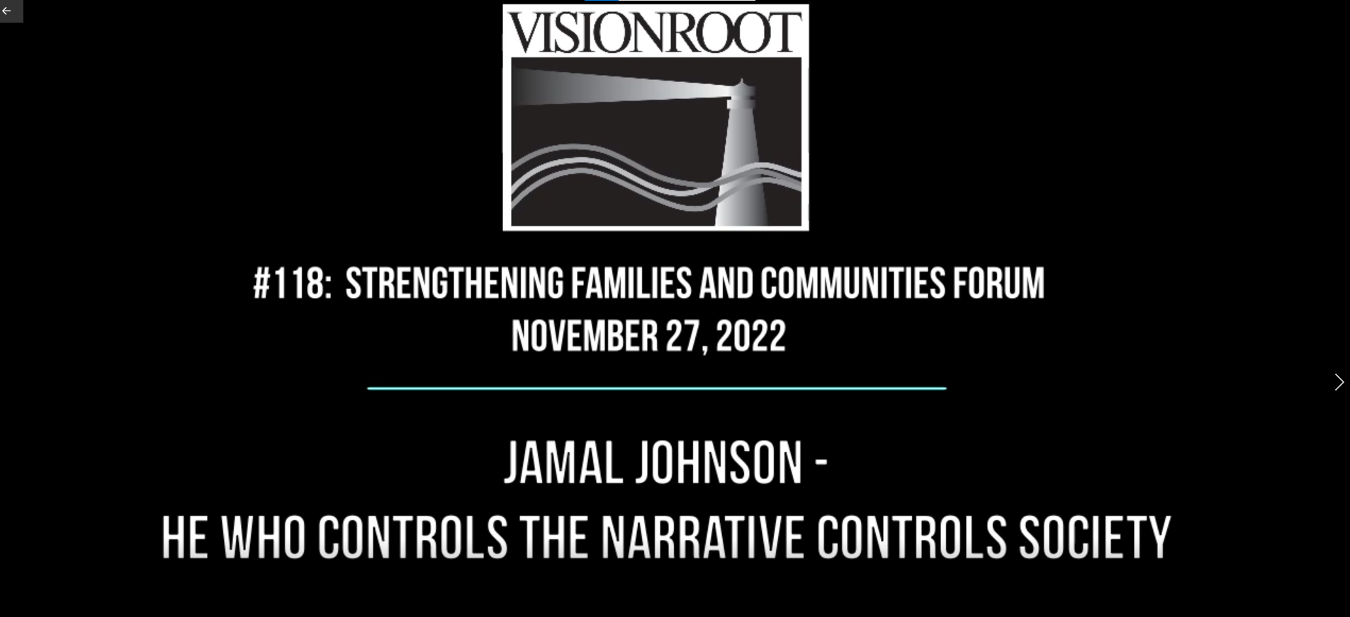 Jamal Johnson-He Who Controls the Narrative Controls Society