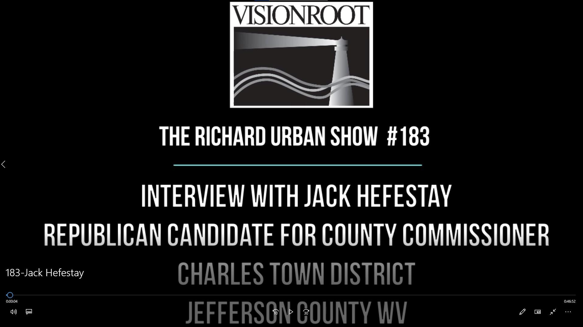 Interview with Jack Hefestay-Republican Candidate for County Commissioner-Charles Town District-Jefferson County WV